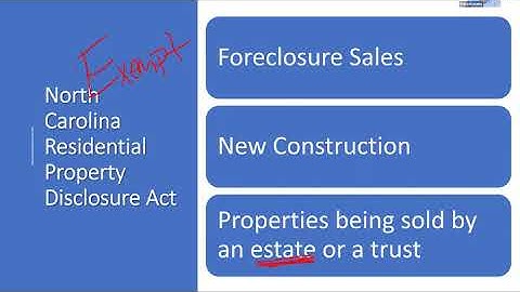 Chapter 8 Agency Contracts Part 3 of 4 North Carolina Residential Property Disclosure Act