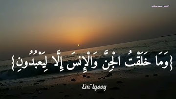 وَذَكِّرْ فَإِنَّ الذِّكْرَىٰ تَنفَعُ الْمُؤْمِنِينَ 🤍🌸سورة الذاريات #المبتهل_محمد_سلامة