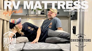 RV MATTRESS UPGRADE  | WINNEBAGO EKKO | REDESIGNED FLEX BEDSIDE CONSOLE | TRAVEL | ROAMREST