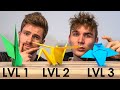 Origami Lernen - In 3 Levels | Selbstexperiment vs. @Marius Angestreamt