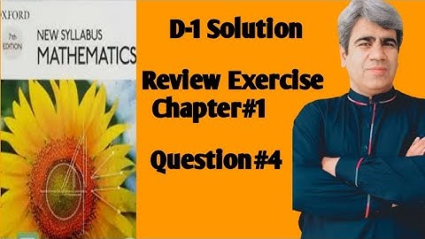 |D-1||Review exercise||Chapter#1||Question#4||Study with proftariq