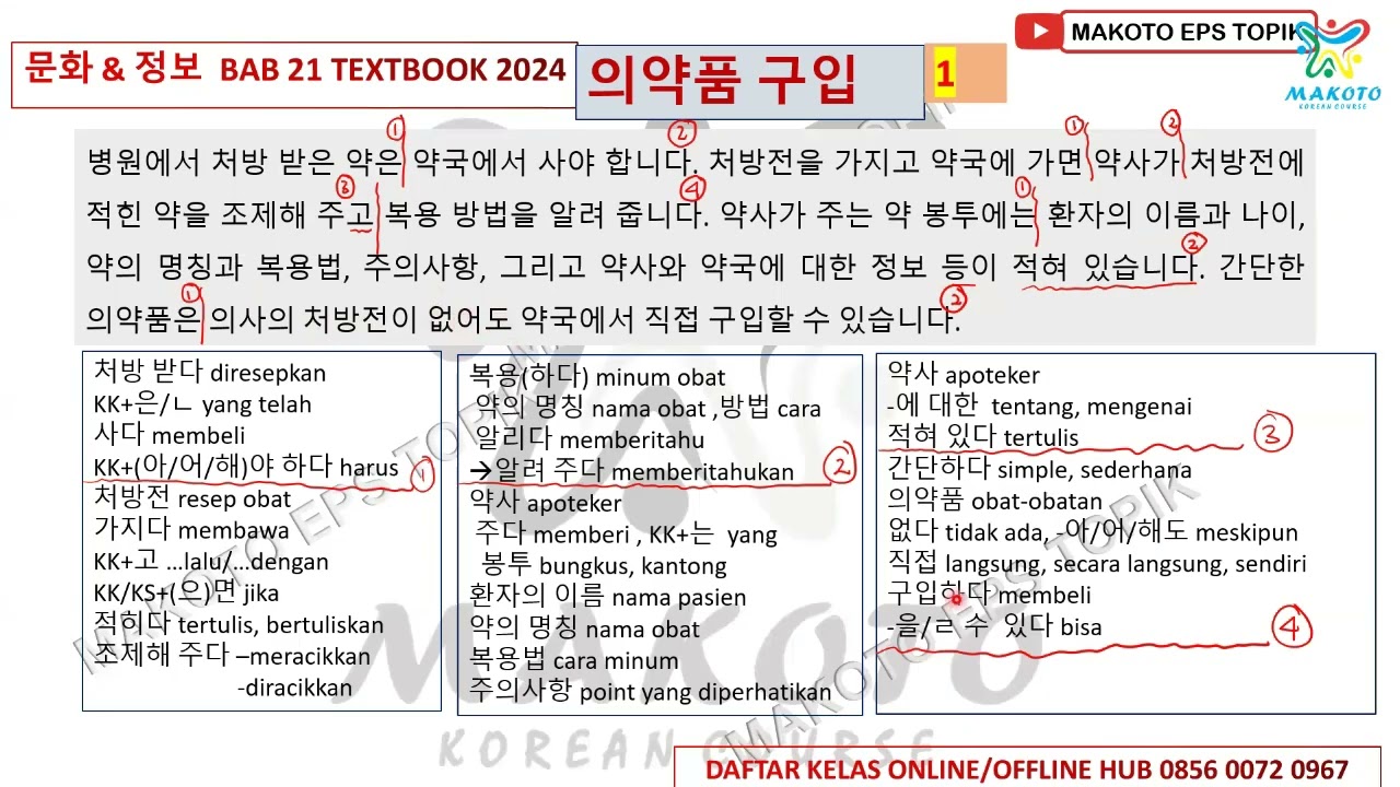 MUNHWA DAN JONGBO BAB 22 NEW TEXTBOOK 2025 의약품 구입