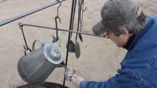 Antique Chuck Wagon Coffee Pot - Hansen Wheel and Wagon Shop