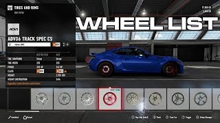 Forza Motorsport 7: Full Wheel List!