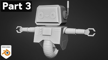 Creating a Cute Robot in Blender 🤖 Part 3 (Blender Tutorial)