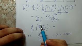 One dimensional steady state heat conduction in a plane slab