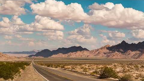 Beautiful nature videos - time lapse desert road clouds rhroupl  1080  D