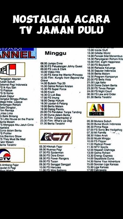 Nostalgia acara tv jaman dulu #nostalgia #jadul #acaratv #sinetron