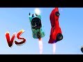 BATMOBILE vs ROCKET VOLTIC (Course poursuite)