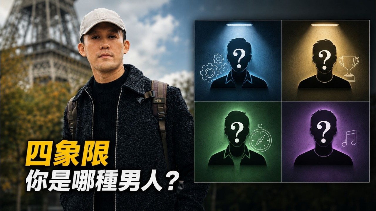 🔥 男人分三六九等級:不是金字塔,是四象限地圖!你現在卡在哪一格?|為什麼有錢反而是詛咒,被女人被當工具人? 縮圖