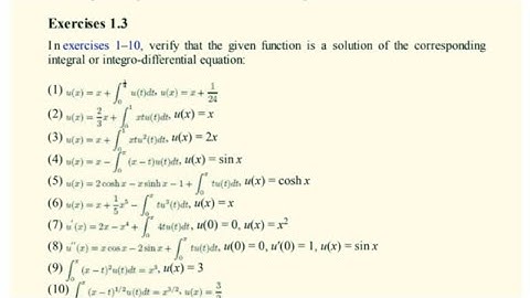 ||solution of an integral equations||#integro #unknownsolutin #exercise1 .3 ||Abdul majid wazwaz||