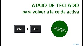 Atajo de teclado para volver a la celda activa