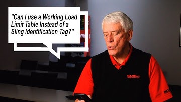 Can I Use a Working Load Limit Table Instead of Sling Tag?