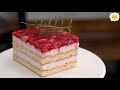 Strawberry Tiramisu Mousse Cake 草莓提拉米苏慕斯蛋糕 Tiramisu aux fraises Gâteau mousse