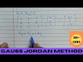 Gauss jordan method