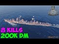 World of WarShips | Akizuki | 8 KILLS | 200K Damage - Replay Gameplay 4K 60 fps