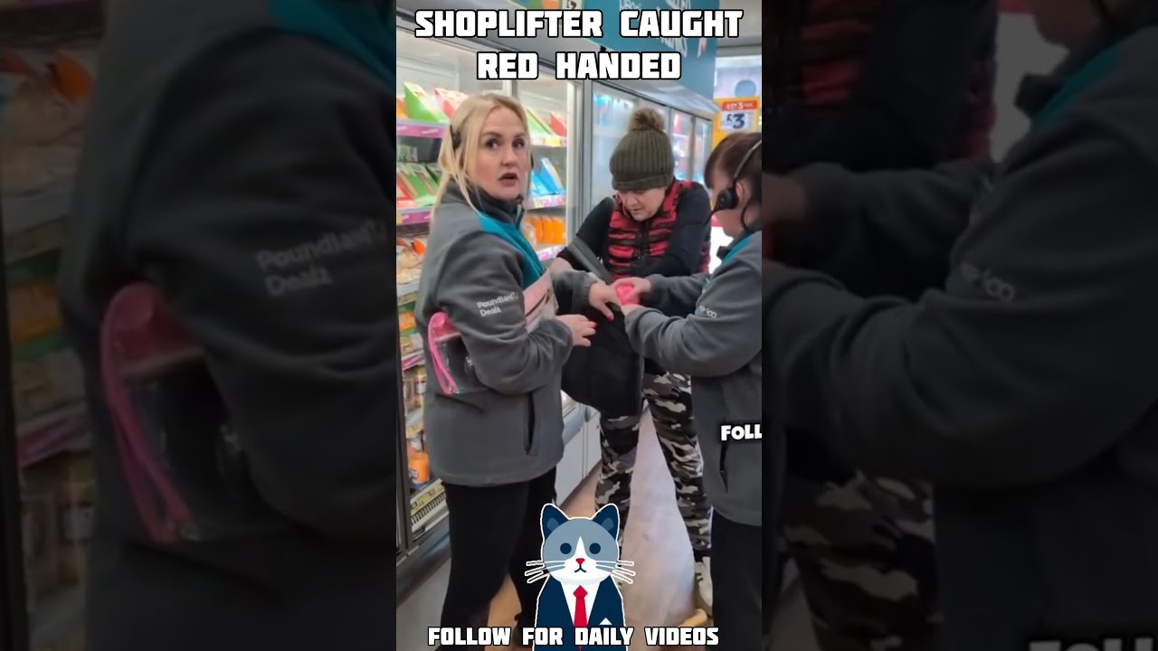 Shoplifter Caught Red Handed In Poundland London 