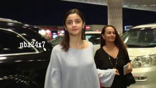 Bollywood Actress Alia Bhatt in Mumbai Airport | nba 24x7