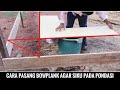 Cara pasang bowplank agar siku pada  pondasi rumah