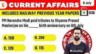 500 Am - Current Affairs Quiz 2021 By Bhunesh Sir 8 July 2021 Current Affairs Today