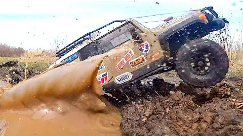 RC Cars Extreme OFF Road Track — Axial SCX10 II Jeep Cherokee, Hummer H2, FJ Cruiser HPI Ventura