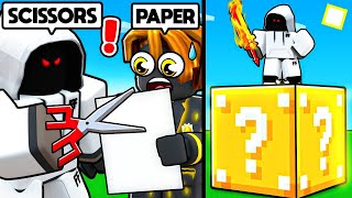 CRAZY Rock Paper Scissors CHALLENGE.. (Roblox Bedwars)