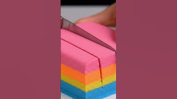 ASMR: Cutting Rainbow Kinetic Sand 🌈🔪 Most Satisfying Sounds! #relaxing #satisfying #asmrsounds #ai