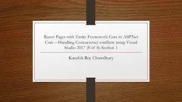 Razor Pages with EF Core in ASP Net Core Handling Concurrency Conflicts 8 of 8   Section 1