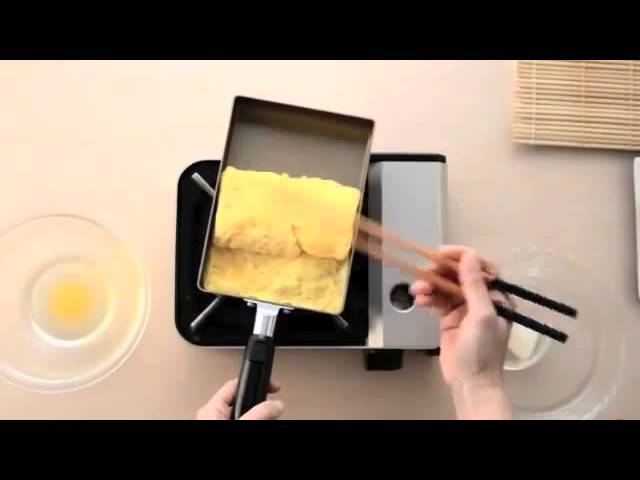 Summit Japanese Omelette Pan Rectangular Cast Iron Tamagoyaki Pan