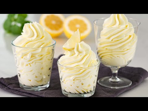 Видео: Сливочно-лимонный десерт за 5 минут! Все ищут этот рецепт! Лимонный крем без яиц!
