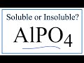 Solubility of Phosphates in Water