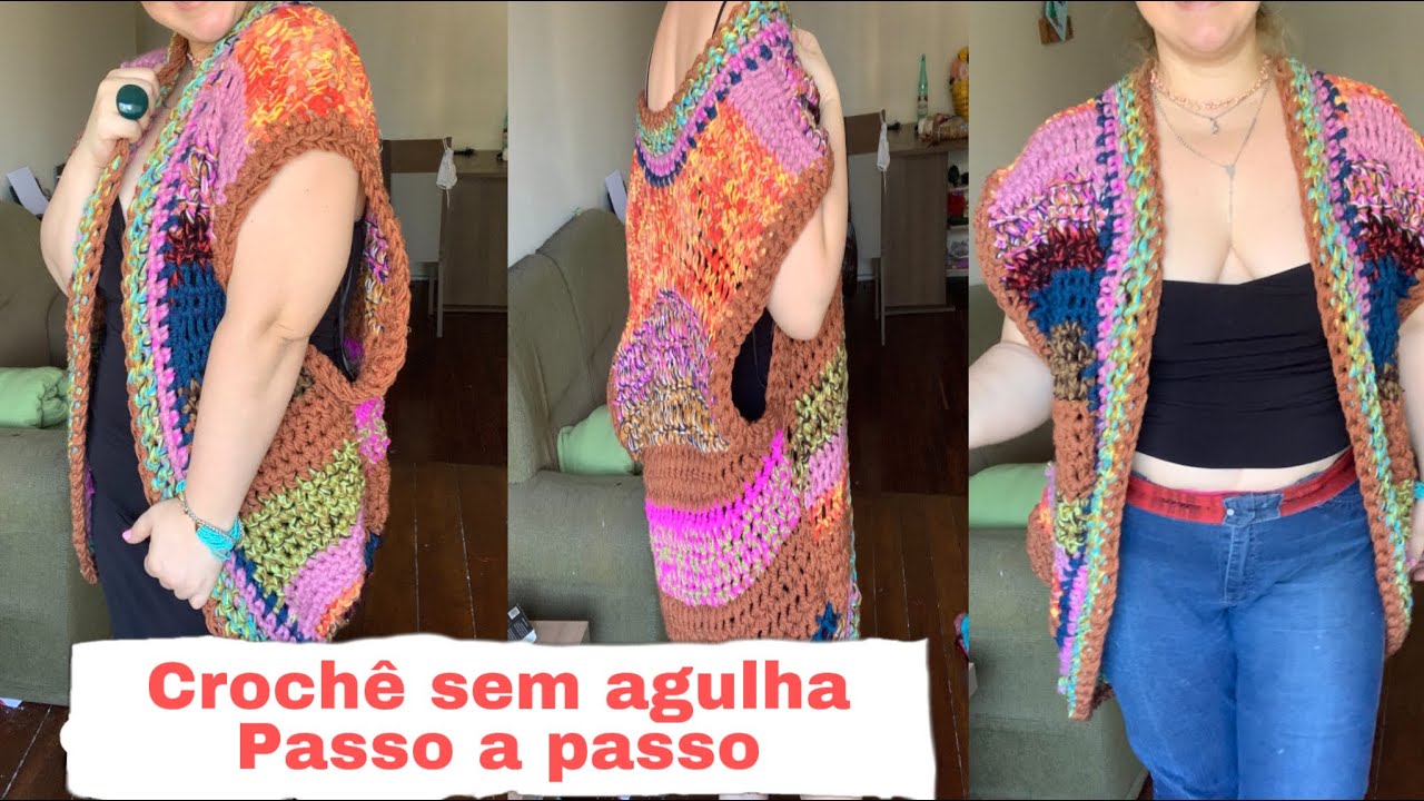 PASSO A PASSO COLETE #croche - YouTube