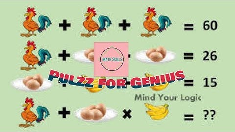 Hen Eggs and Bananas Puzzle for Genius Solve to prove you are Genius ! MathSkills