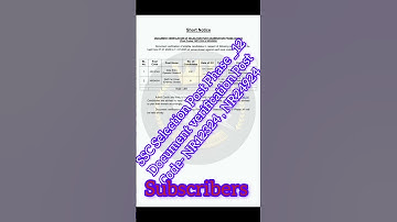 Selection Post _12 | NR12324 & NR24924 Latest Update | #sscexam #exam #ssc #sectionpost #viral #dv