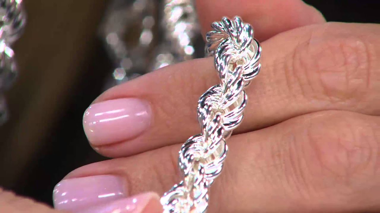 UltraFine Silver 8" Bold Polished Rope Bracelet, 19.5g with Jennifer Coffey