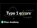Type 1 errors | Inferential statistics | Probability and Statistics | Khan Academy