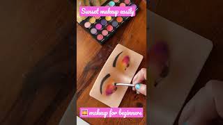 Sunset makeup for beginners | easy makeup #shorts #sunset #makeuptutorial #makeup
