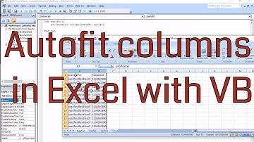Autofit columns using Visual Basic in Excel