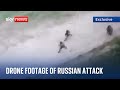 War in ukraine drone footage shows russian troops movement on the frontline