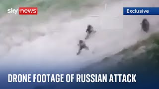 War in Ukraine: Drone footage shows Russian troops