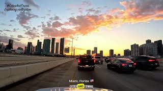 4K Driving in Miami - Vice City - Day and Night Drive - HDR - 2024 - USA