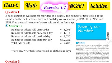 Class 6th Ncert Math Chapter 1 Knowing our Number Exercise -1.2 Solution | 6th class Ncert Math |