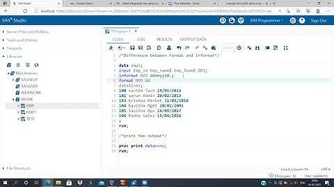 What is the difference between Format and Informat  statement in SAS?