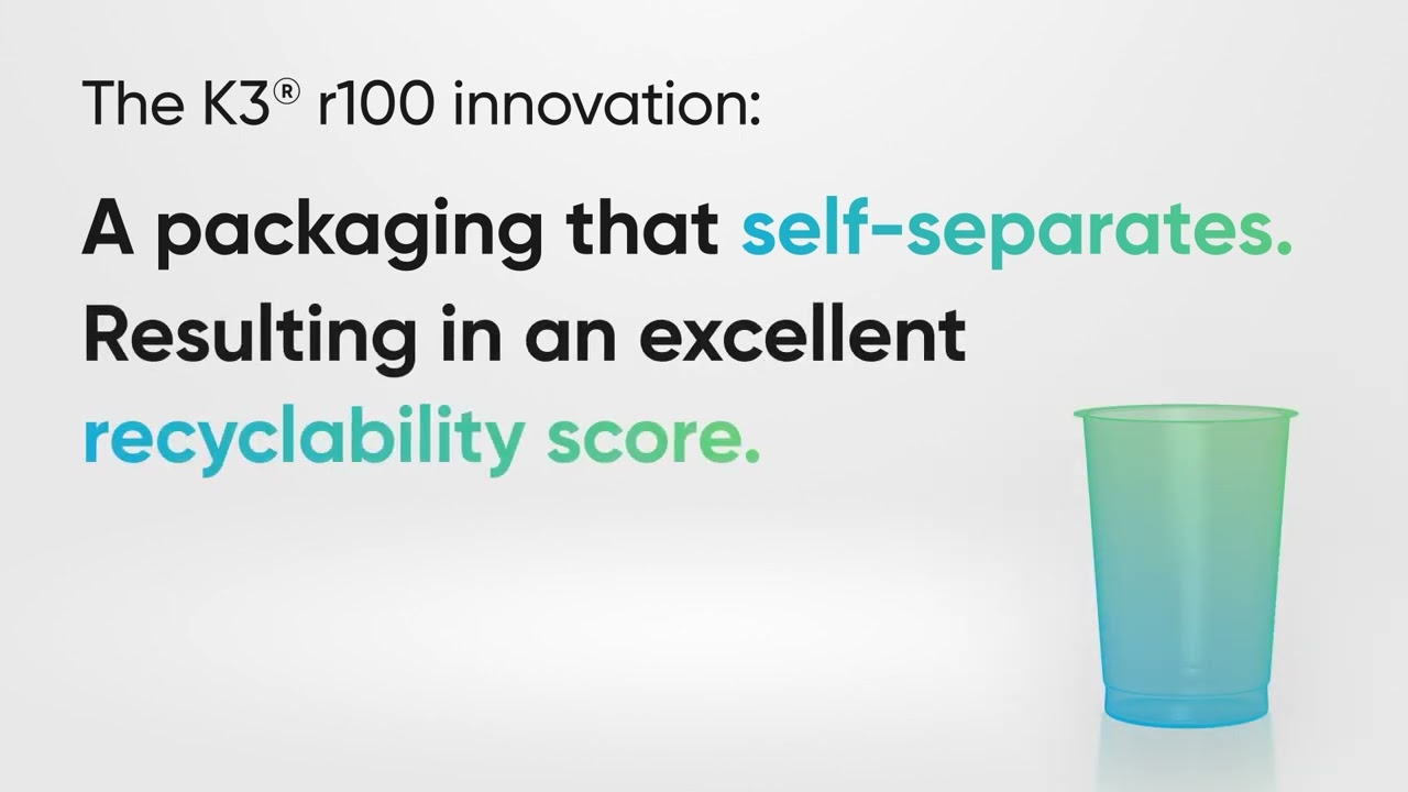 K3® r100 cardboard-plastic cup