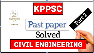 Civil Engineering previous test solved (KPPSC) Part 2 | sub engineer | civil engineering MCQs