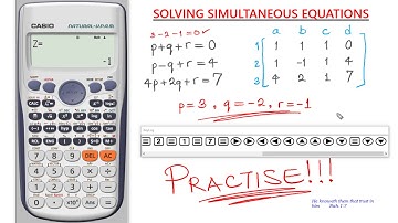How to Solve Simultaneous Equations with the Scientific Calculator