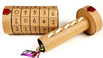 Build a Safe with Combination Number Lock from Cardboard