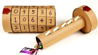 Build a Safe with Combination Number Lock from Cardboard