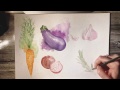 Акварельная иллюстрация для стока: овощи / watercolor sketch for stock^ vegetables