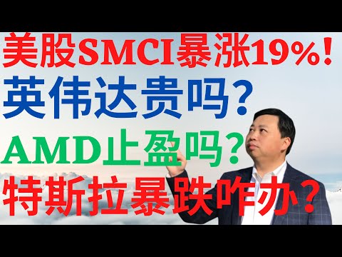 美股799|美股SMCI暴涨19%!AMD止盈吗?特斯拉暴跌咋办?英伟达贵吗? #nvda #smci #amd #tsla #美股分析 #drmikeinvest #stocks #ai